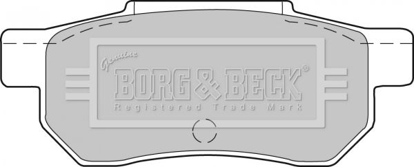 BORG & BECK Комплект тормозных колодок, дисковый тормоз BBP1237